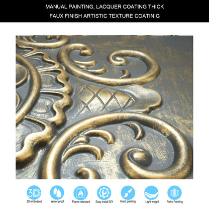 10Pcs Faux Metal Ceiling Tiles for Bars, Cafés, Lounges and Contemporary Interiors PL08