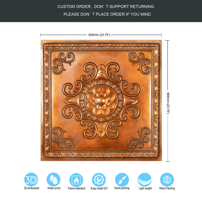 10Pcs Faux Tin Ceiling Tiles for Bars, Wine Rooms, Lounges and Modern Hospitality Spaces PL08