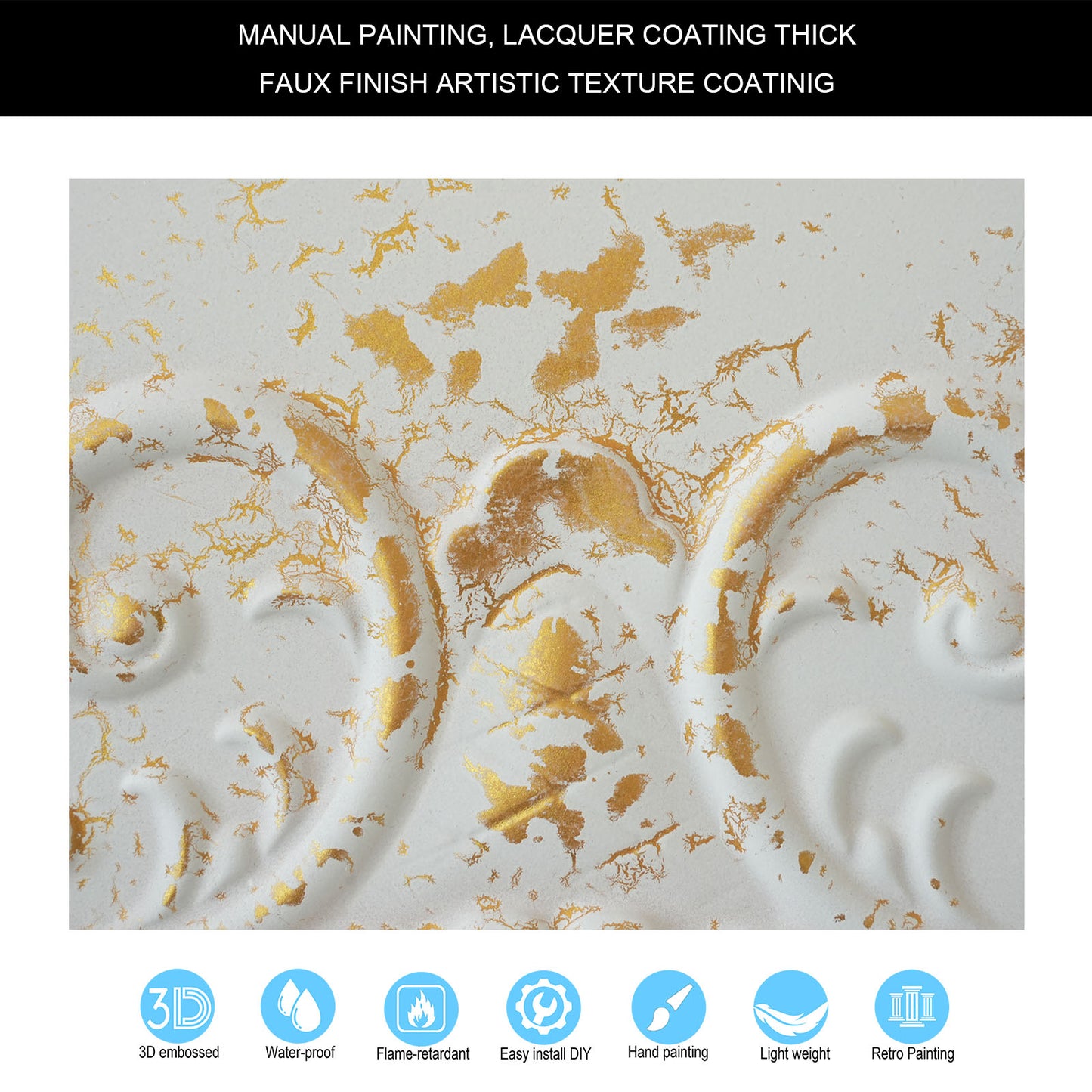 10Pcs Distressed Faux Tin Ceiling Tiles for Industrial Cafés, Craft Workshops and Retro Interiors PL08