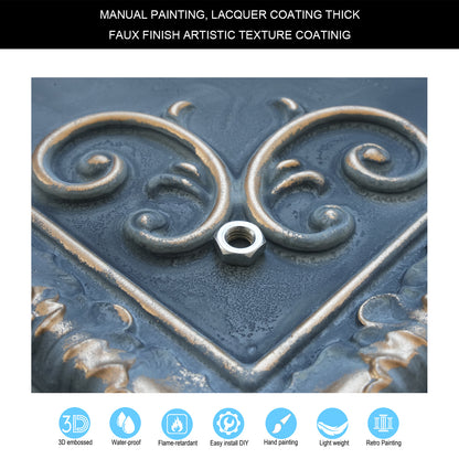 10Pcs Faux Metal Ceiling Tiles for Bars, Cafés, Lounges and Contemporary Interiors PL08