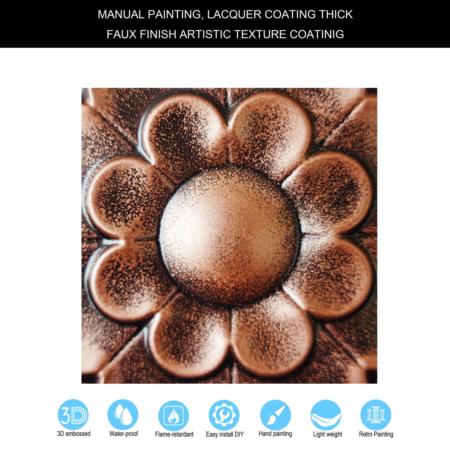 10Pcs PVC Ceiling Tiles for Salons, Spas, Massage Rooms and Comfortable Interiors PL08