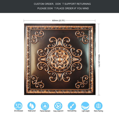 10Pcs PVC Ceiling Tiles for Salons, Spas, Massage Rooms and Comfortable Interiors PL08