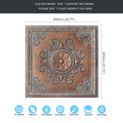 10Pcs PVC Ceiling Tiles for Salons, Spas, Massage Rooms and Comfortable Interiors PL08