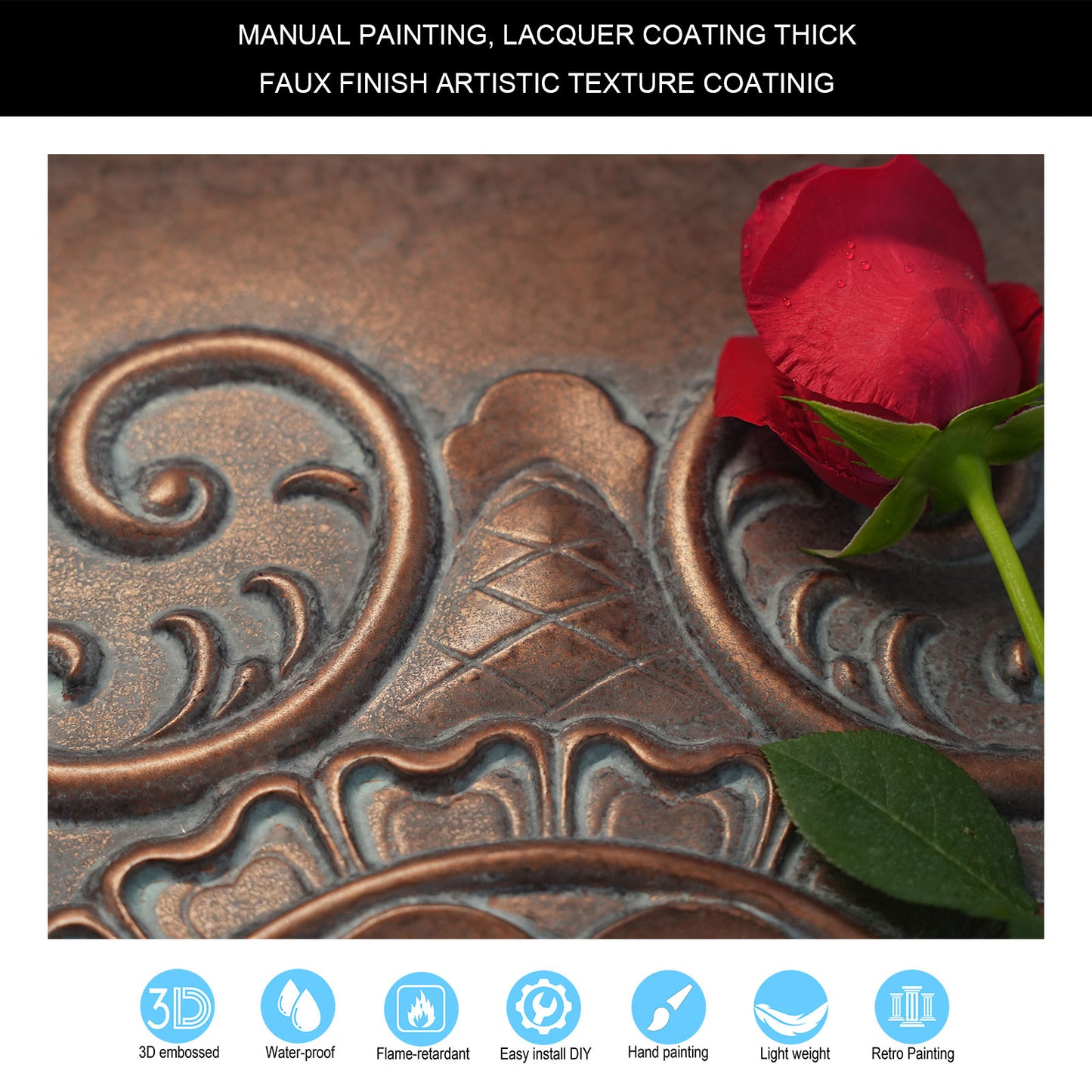 10Pcs PVC Ceiling Tiles for Salons, Spas, Massage Rooms and Comfortable Interiors PL08