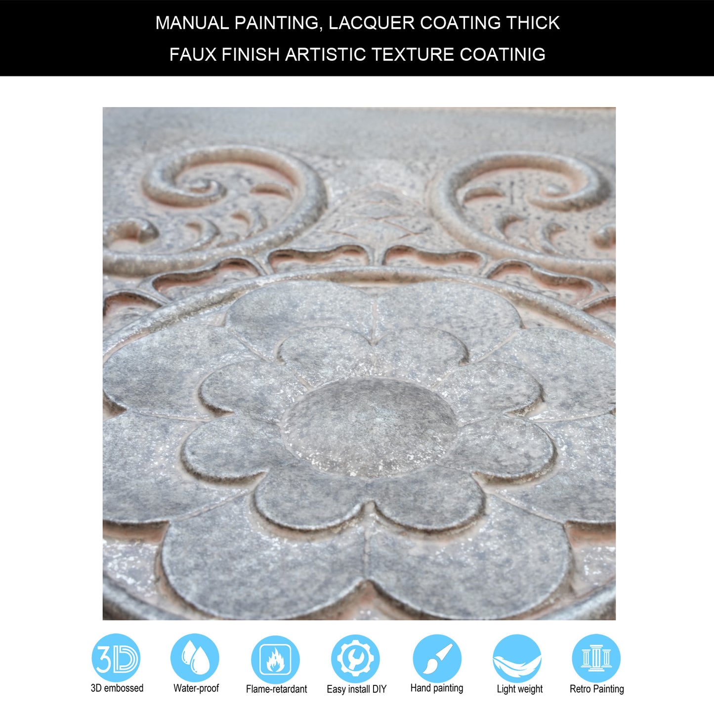 10Pcs PVC Ceiling Tiles for Salons, Spas, Massage Rooms and Comfortable Interiors PL08