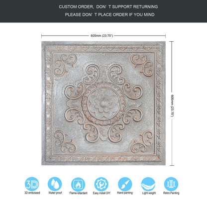 10Pcs PVC Ceiling Tiles for Salons, Spas, Massage Rooms and Comfortable Interiors PL08