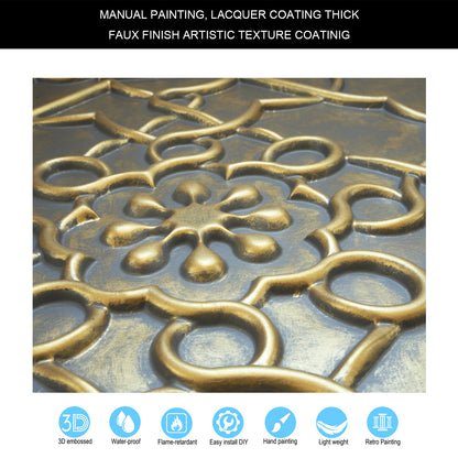 10Pcs 3D Faux Metal Ceiling Tiles for Stylish Bars, Clubs and Trendy Restaurants PL09