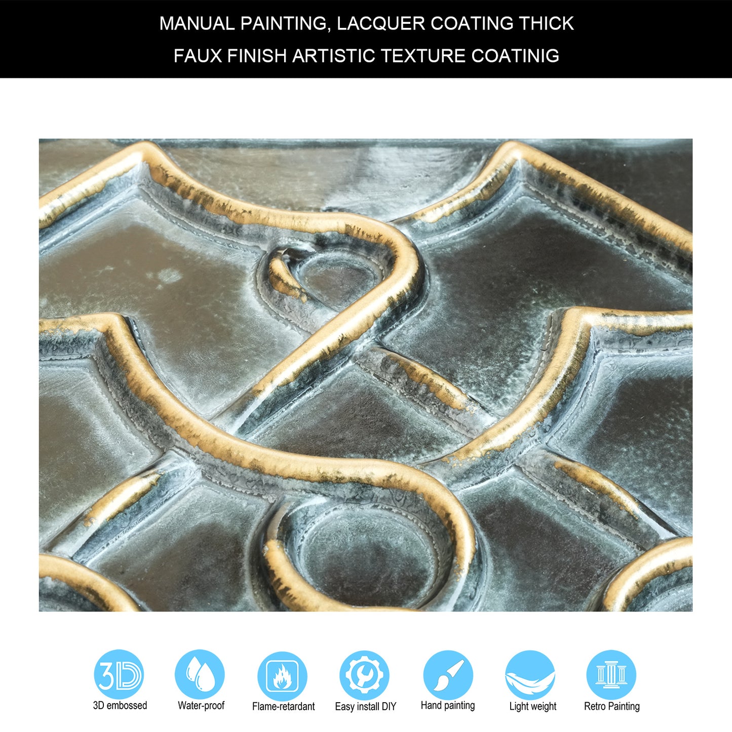 10Pcs 3D Faux Metal Ceiling Tiles for Stylish Bars, Clubs and Trendy Restaurants PL09