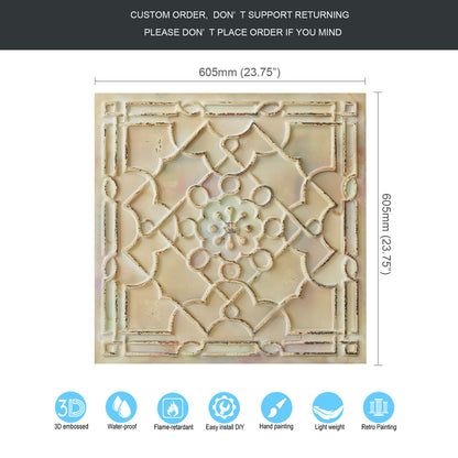 10Pcs 3D Decorative Ceiling Tiles for Trendy Restaurants, Bars and Creative Cafés PL09