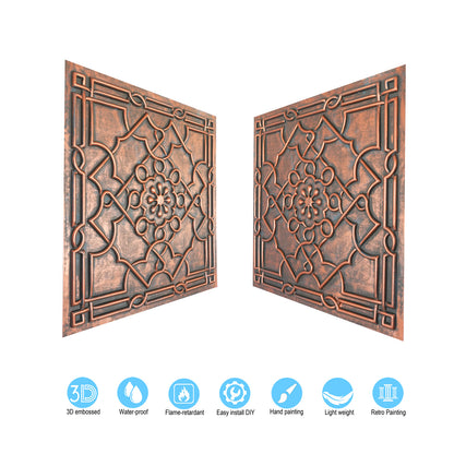 10Pcs Aged Decorative Ceiling Panels for Rustic Inns, Guesthouses and Boutique Hotels PL09