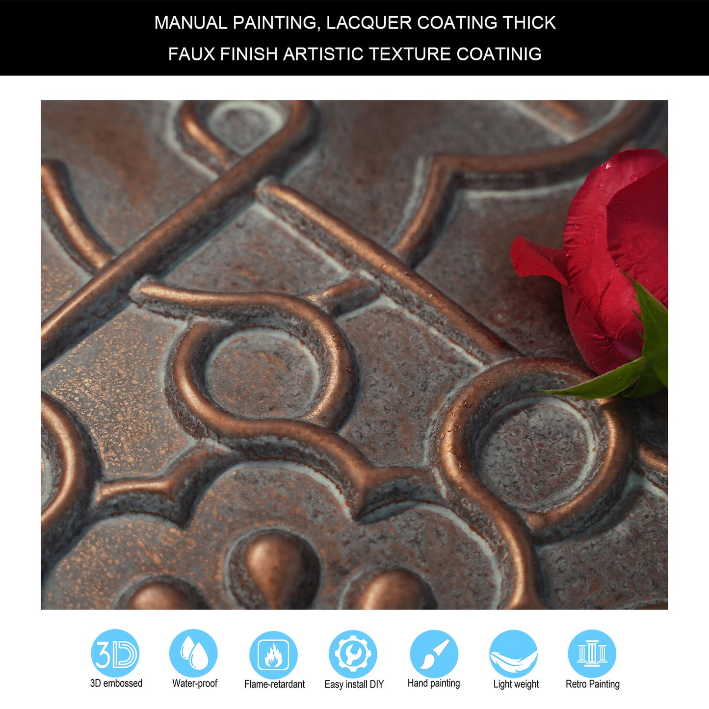 10Pcs Aged Decorative Ceiling Panels for Rustic Inns, Guesthouses and Boutique Hotels PL09