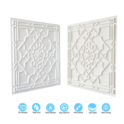10Pcs 3D Decorative Ceiling Tiles for Trendy Restaurants, Bars and Creative Cafés PL09