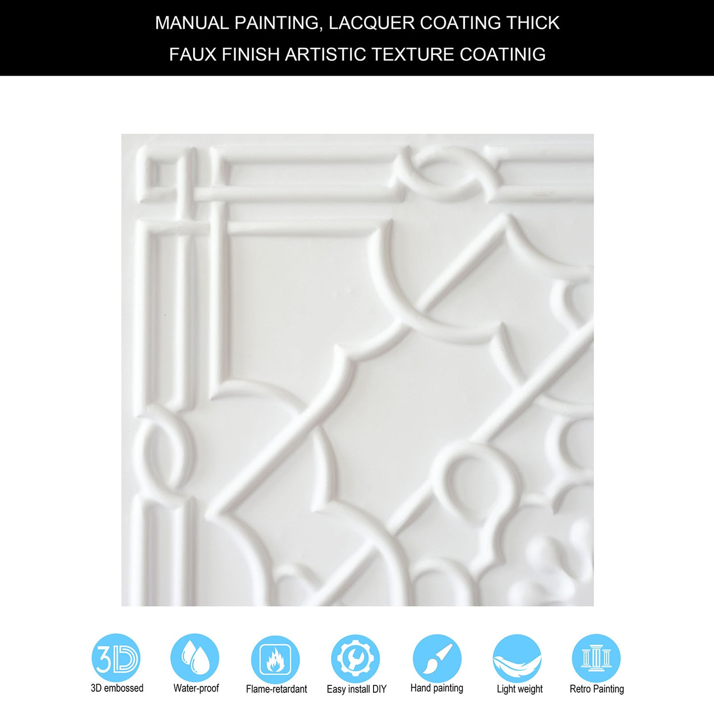 10Pcs 3D Decorative Ceiling Tiles for Trendy Restaurants, Bars and Creative Cafés PL09