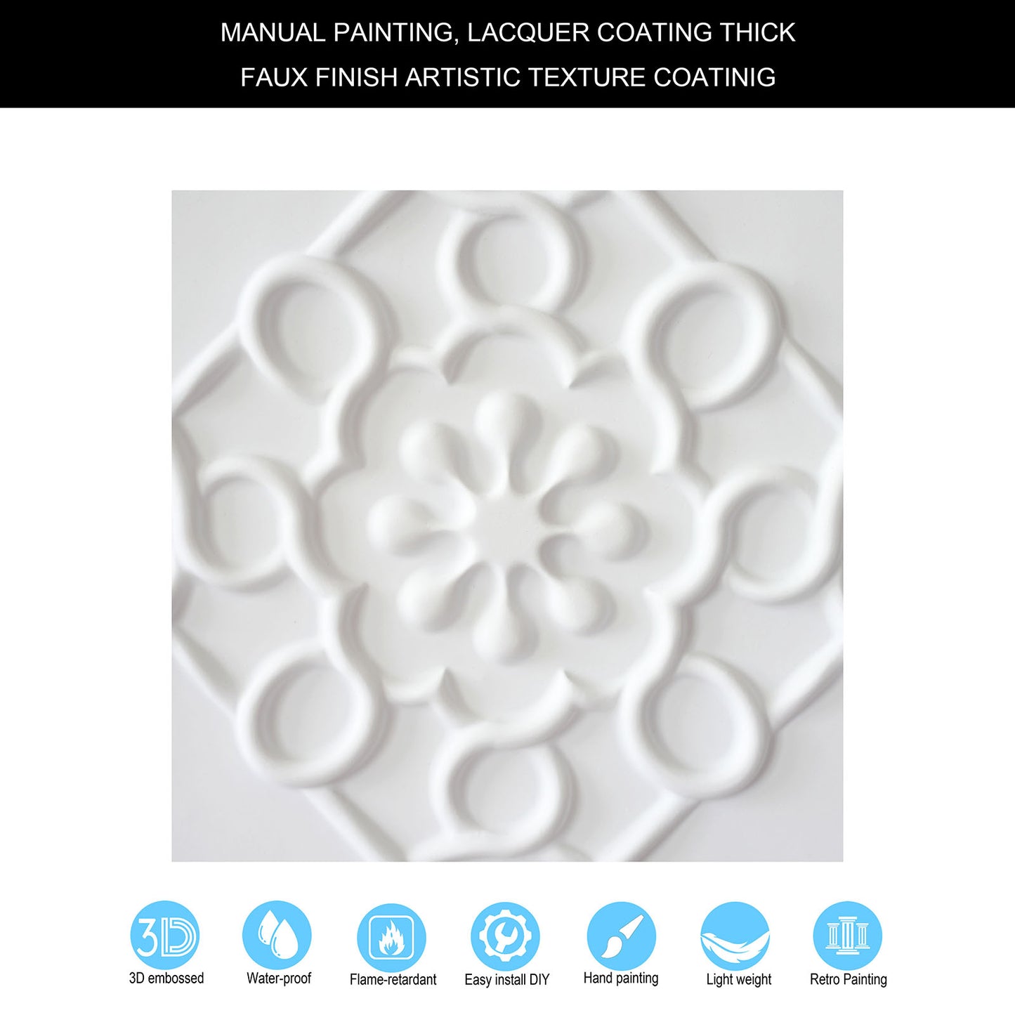 10Pcs 3D Decorative Ceiling Tiles for Trendy Restaurants, Bars and Creative Cafés PL09