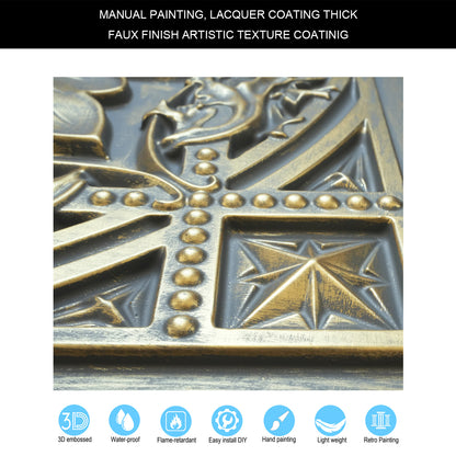 10Pcs Vintage Ceiling Tiles for Wine Cellars, Old-World Restaurants and Artistic Rooms PL10