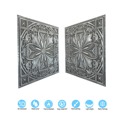 10Pcs Vintage Ceiling Tiles for Wine Cellars, Old-World Restaurants and Artistic Rooms PL10