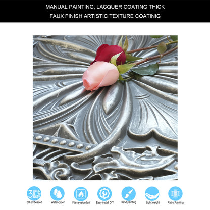 10Pcs Vintage Ceiling Tiles for Wine Cellars, Old-World Restaurants and Artistic Rooms PL10