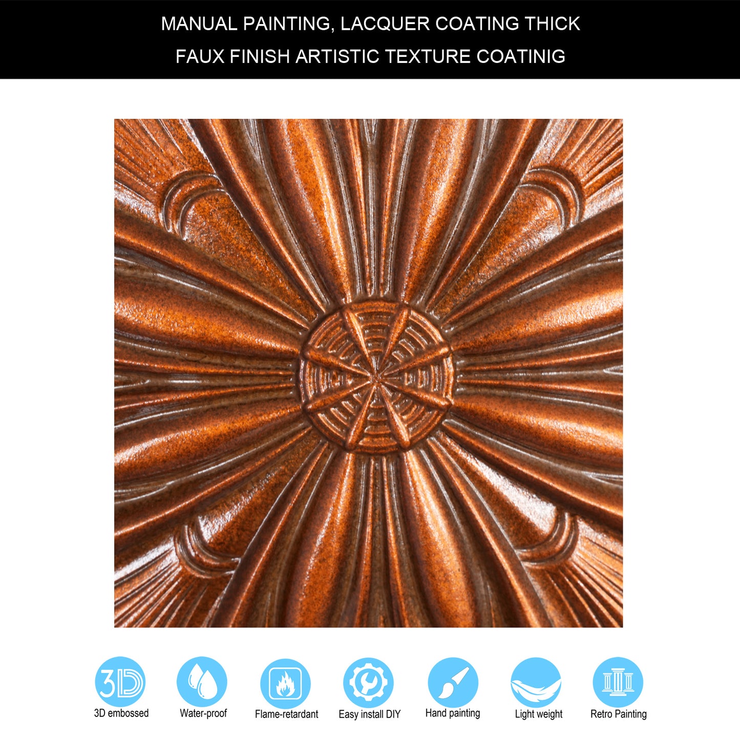 10Pcs 3D Faux Metal Ceiling Tiles for Stylish Bars, Clubs and Trendy Restaurants PL10