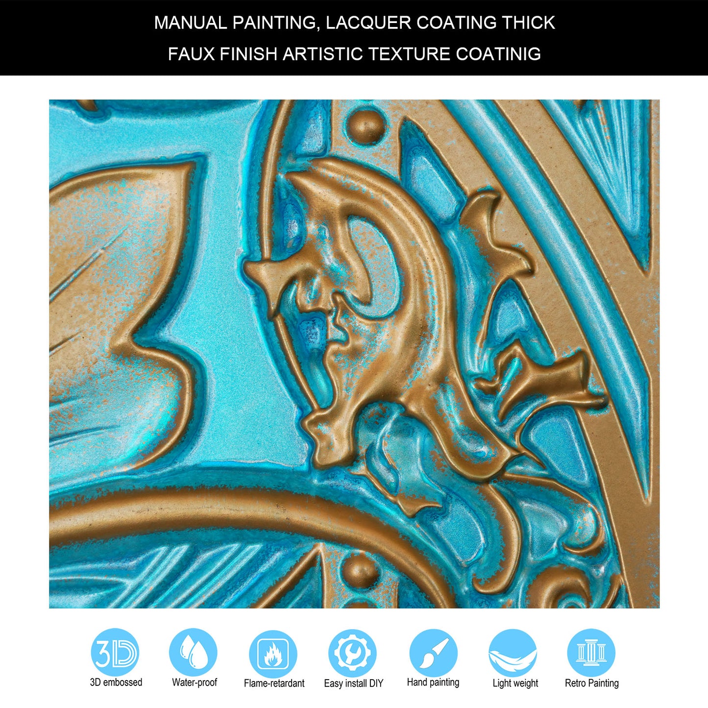 10Pcs  Vintage-Style Ceiling Tiles for Elegant Restaurants, Coffee Houses and Hospitality Spaces PL10