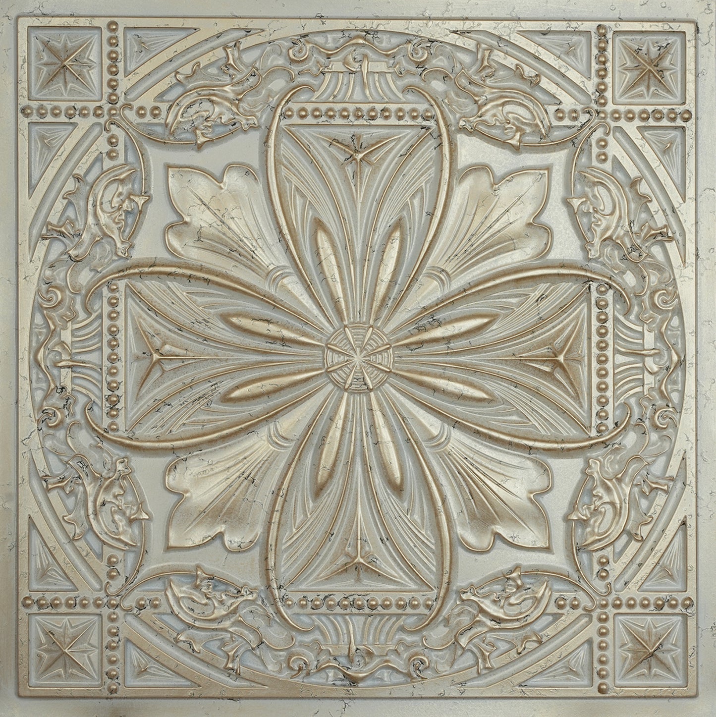 10Pcs DIY Faux Metal Ceiling Tile Panels for Café Bars, Studios and Artistic Interiors PL10