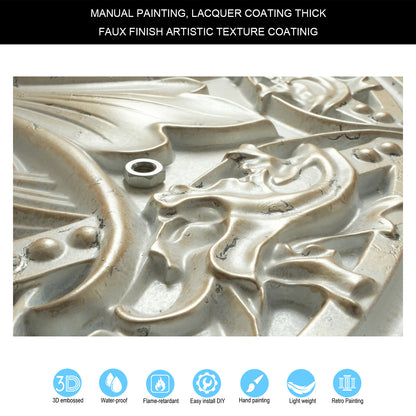 10Pcs DIY Faux Metal Ceiling Tile Panels for Café Bars, Studios and Artistic Interiors PL10