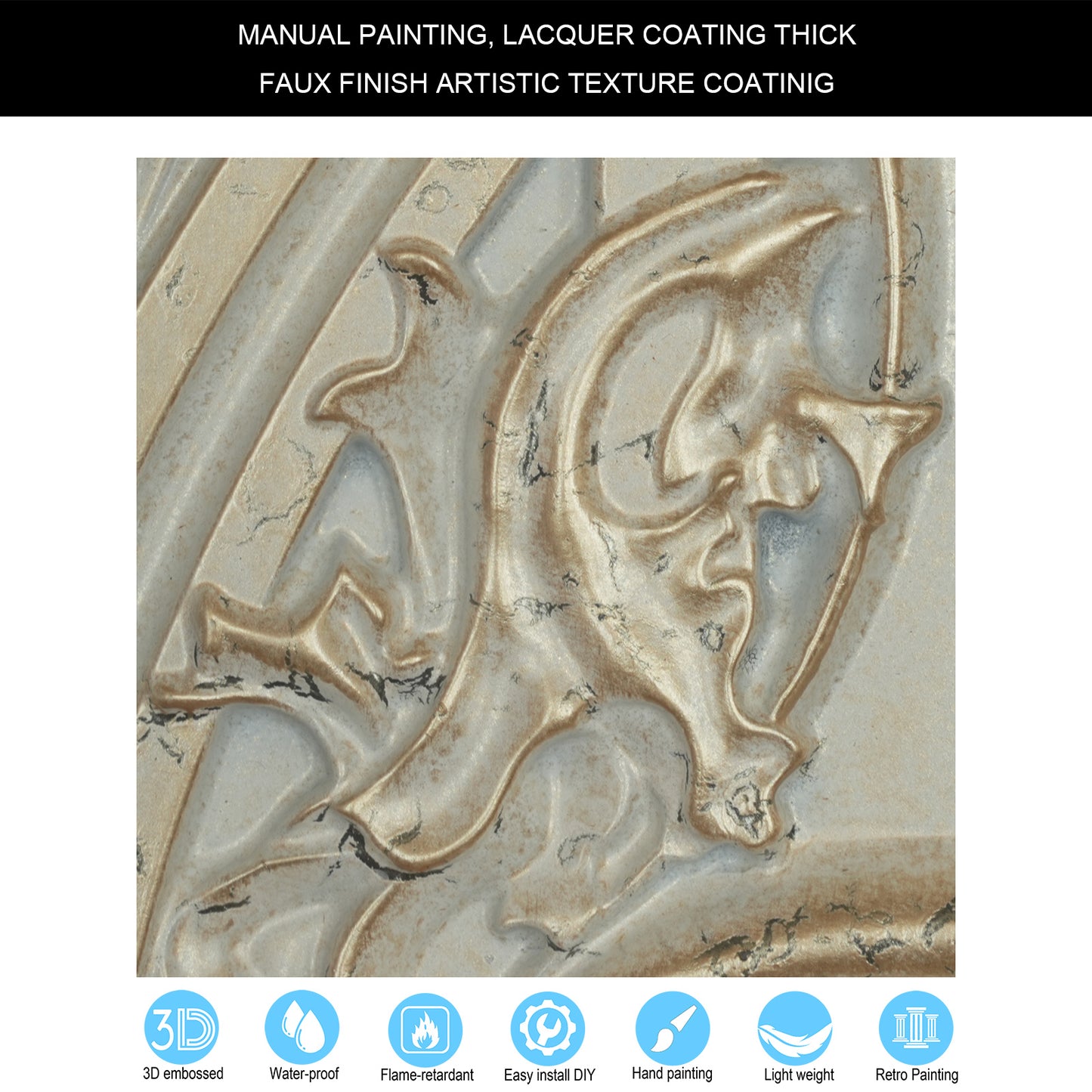 10Pcs DIY Faux Metal Ceiling Tile Panels for Café Bars, Studios and Artistic Interiors PL10