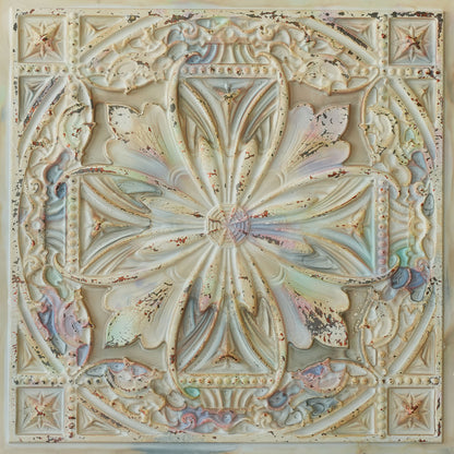 10Pcs DIY Faux Metal Ceiling Tile Panels for Café Bars, Studios and Artistic Interiors PL10