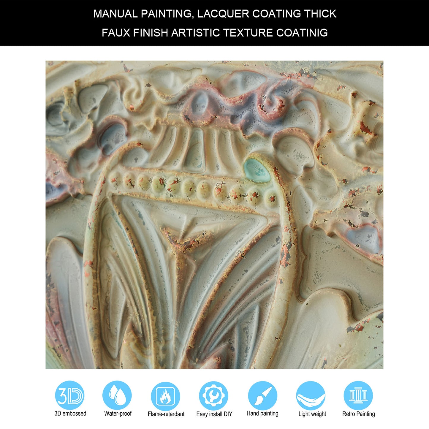 10Pcs DIY Faux Metal Ceiling Tile Panels for Café Bars, Studios and Artistic Interiors PL10