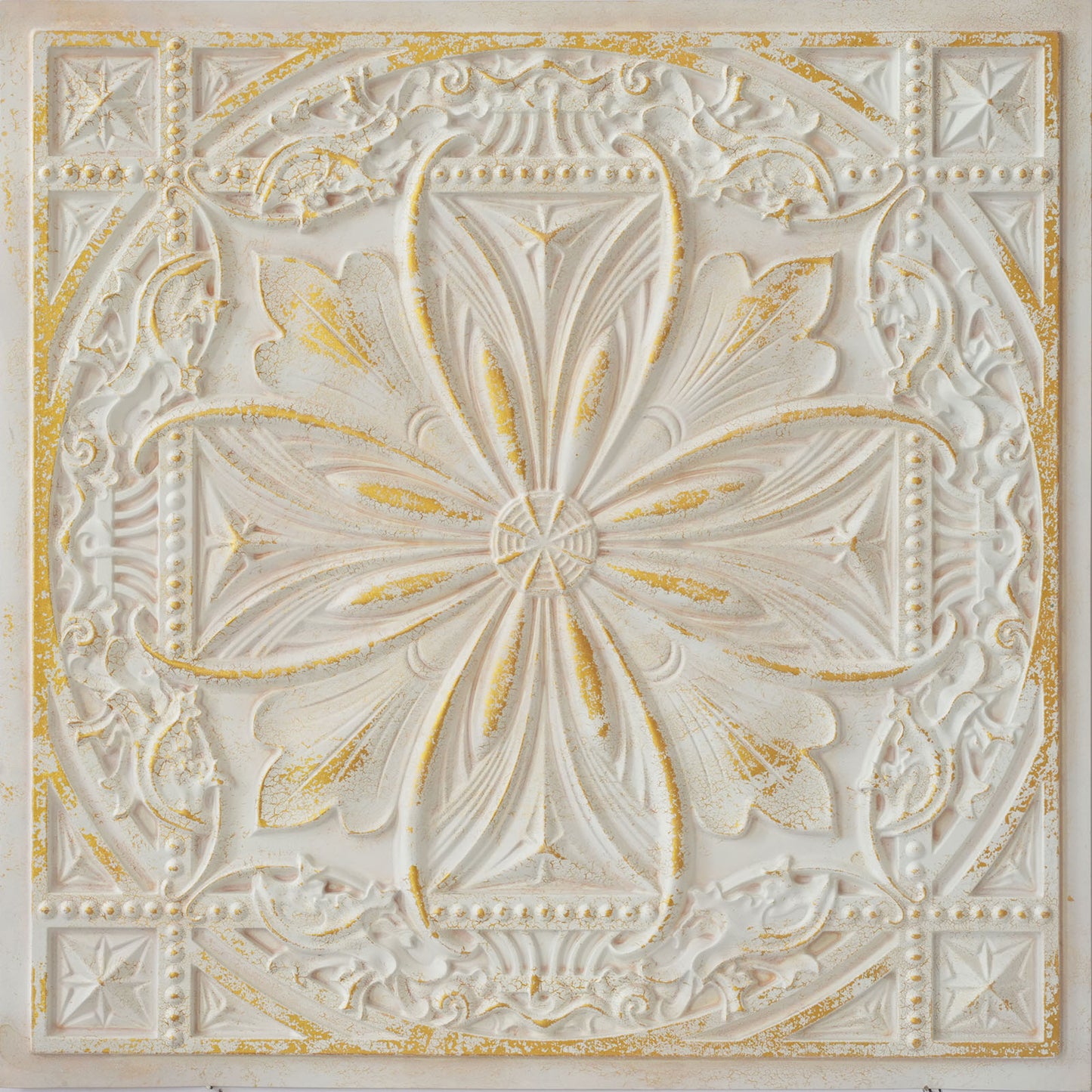 10Pcs DIY Faux Metal Ceiling Tile Panels for Café Bars, Studios and Artistic Interiors PL10