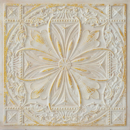 10Pcs DIY Faux Metal Ceiling Tile Panels for Café Bars, Studios and Artistic Interiors PL10