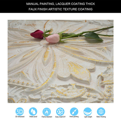 10Pcs DIY Faux Metal Ceiling Tile Panels for Café Bars, Studios and Artistic Interiors PL10