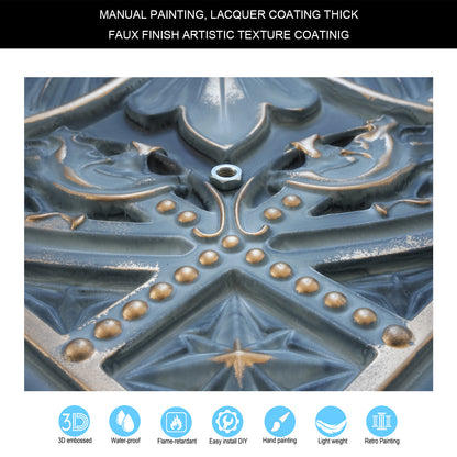 10Pcs Vintage Ceiling Tiles for Wine Cellars, Old-World Restaurants and Artistic Rooms PL10