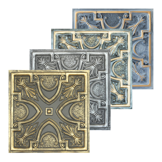 10tiles/lot Faux Tin Ceiling Tiles 3D Embossed Wall Panels for Restaurant PL11