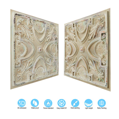 10tiles/lot Decorative Faux tin ceiling Tiles for Cocktail Bars, Lounges and Luxury Night Spots PL11