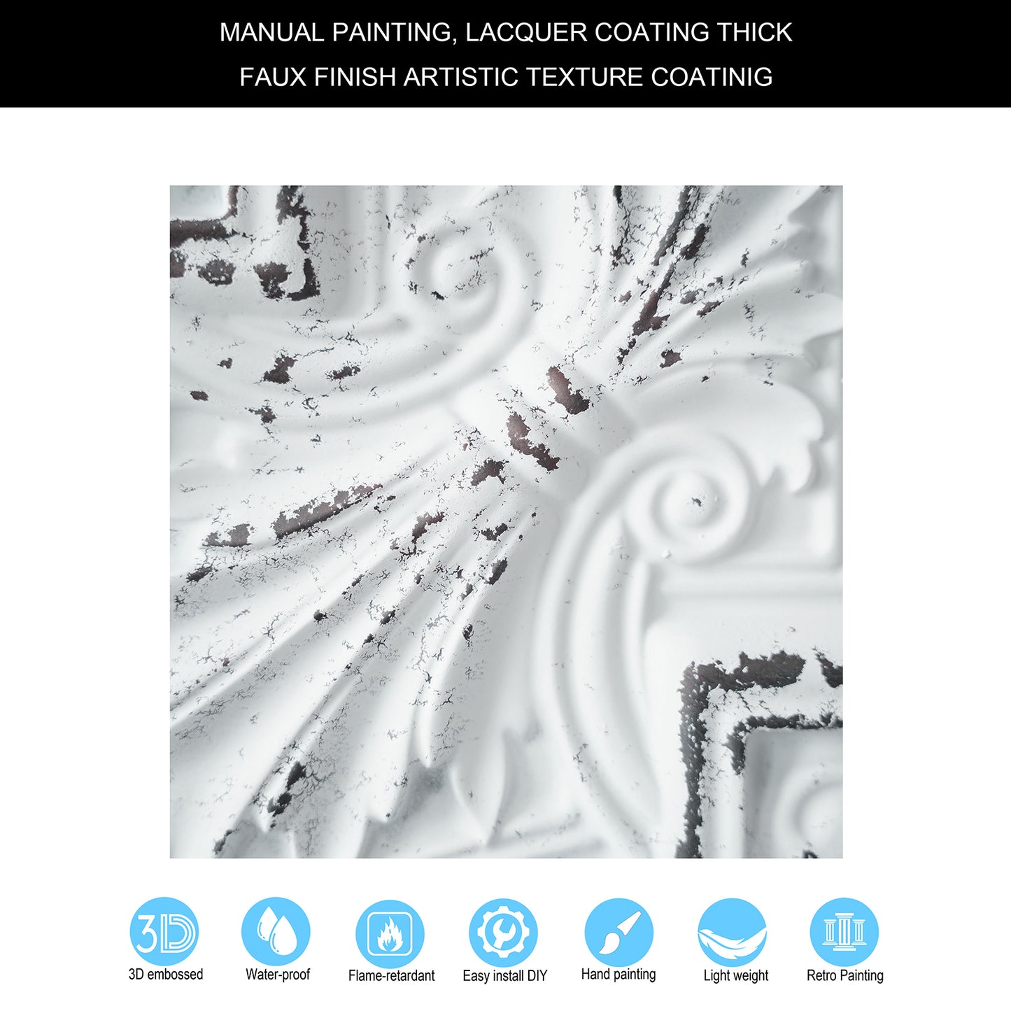 10tiles/lot Decorative Faux tin ceiling Tiles for Cocktail Bars, Lounges and Luxury Night Spots PL11