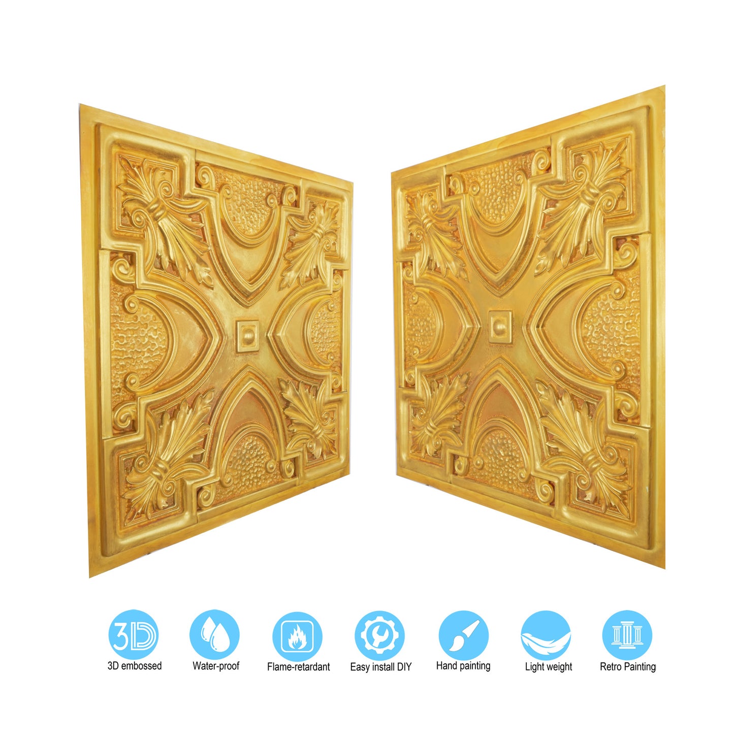 10tiles/lot Artistic Decorative PVC Panels for Dessert Shops, Flower Stores and Exhibitions PL11