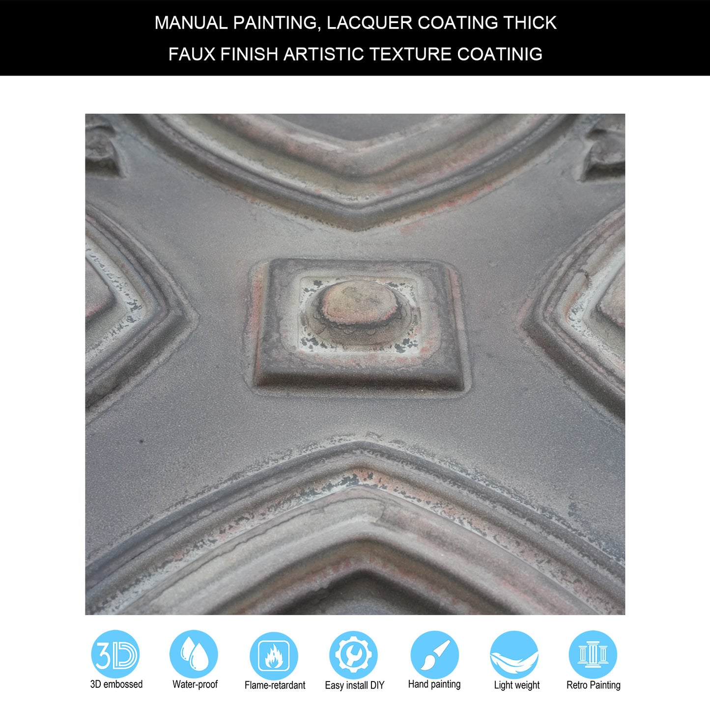 10tiles/lot Artistic Decorative PVC Panels for Dessert Shops, Flower Stores and Exhibitions PL11