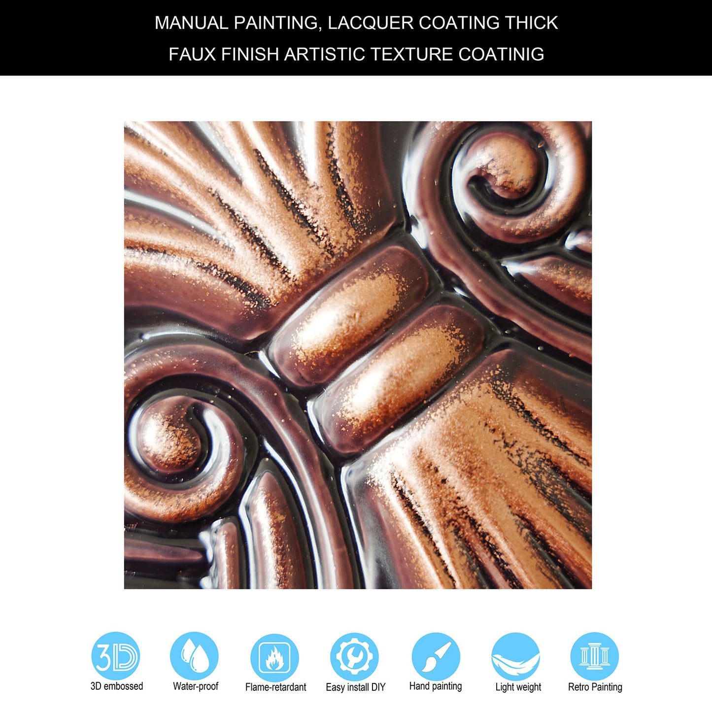 10tiles/lot DIY Faux Metal Ceiling Tile Panels for Café Bars, Studios and Artistic Interiors PL11