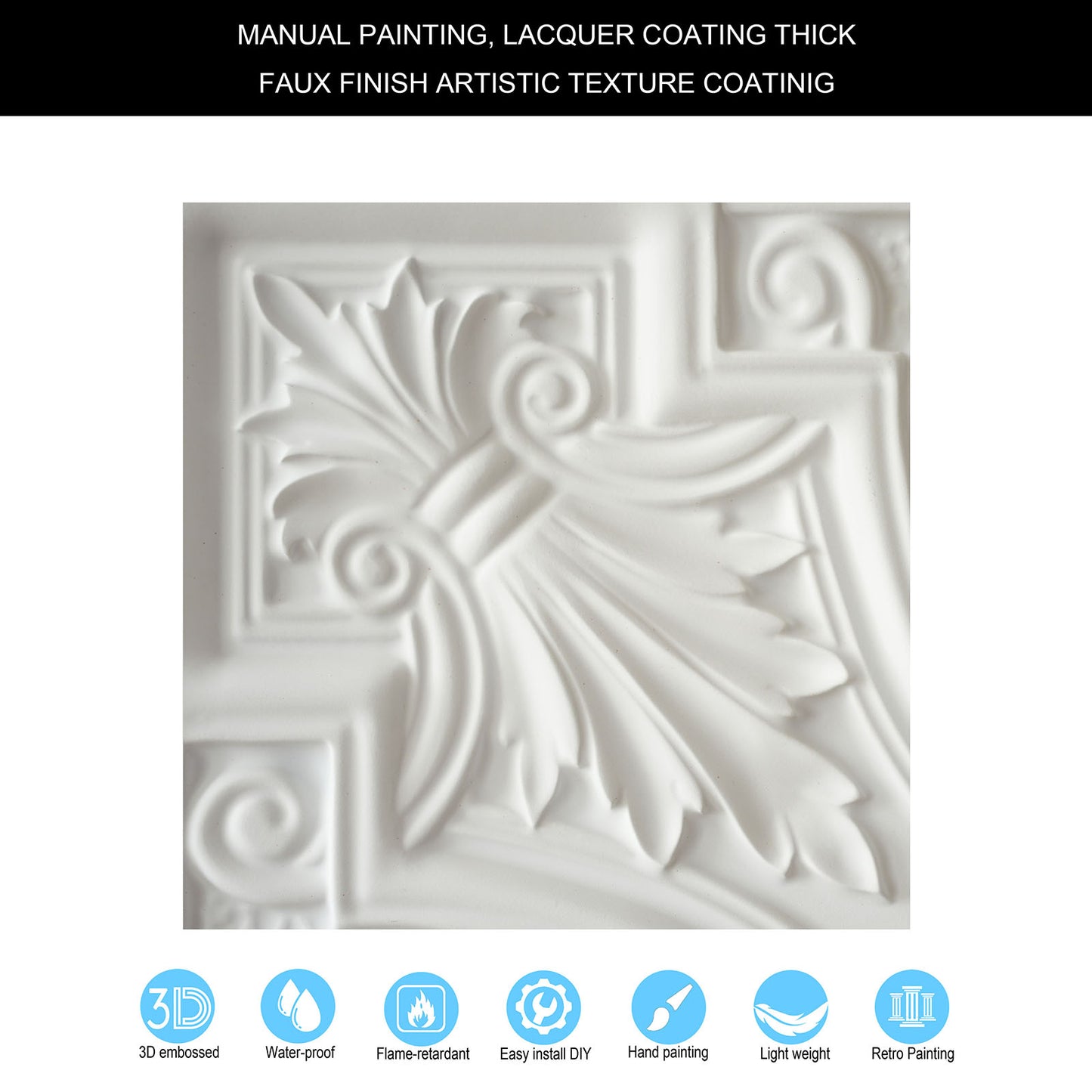 10tiles/lot Artistic Decorative PVC Panels for Dessert Shops, Flower Stores and Exhibitions PL11