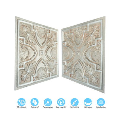 10tiles/lot Decorative Faux tin ceiling Tiles for Cocktail Bars, Lounges and Luxury Night Spots PL11