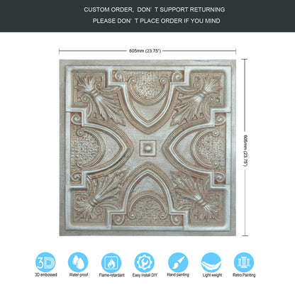 10tiles/lot Decorative Faux tin ceiling Tiles for Cocktail Bars, Lounges and Luxury Night Spots PL11