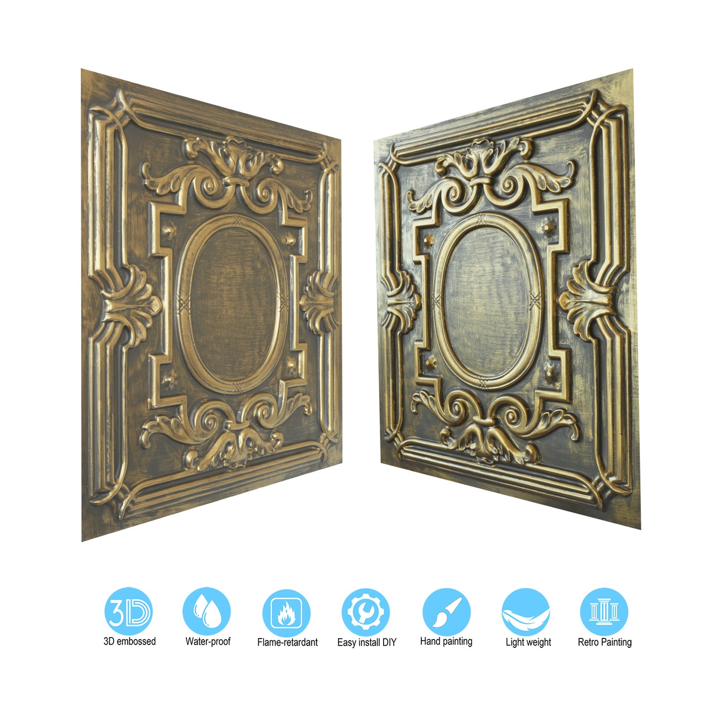 10tiles/lot Antique Tin Ceiling Tiles for Vintage Restaurants, Guesthouses and Elegant Hotel Suites PL15