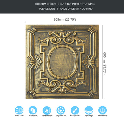 10tiles/lot Antique Tin Ceiling Tiles for Vintage Restaurants, Guesthouses and Elegant Hotel Suites PL15