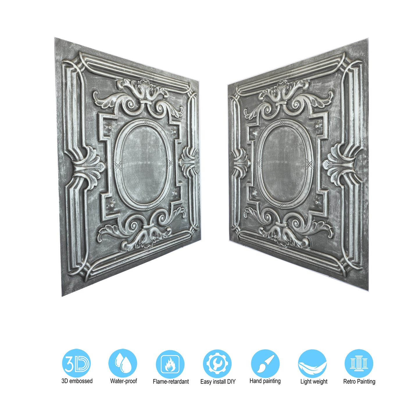 10tiles/lot Vintage Ceiling Panels for Guesthouses, Heritage Hotels and Classic Interior Styles PL15