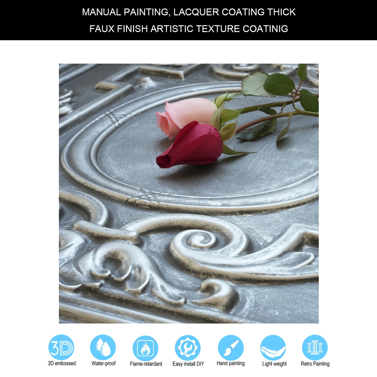 10tiles/lot Vintage Ceiling Panels for Guesthouses, Heritage Hotels and Classic Interior Styles PL15