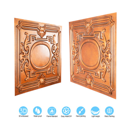 10tiles/lot Stylish Faux Tin Ceiling Tiles for Restaurants, Cafés, Hotels and Luxury Interiors PL15