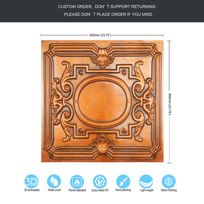 10tiles/lot Stylish Faux Tin Ceiling Tiles for Restaurants, Cafés, Hotels and Luxury Interiors PL15