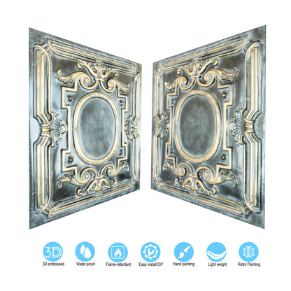 10tiles/lot Vintage Ceiling Panels for Guesthouses, Heritage Hotels and Classic Interior Styles PL15