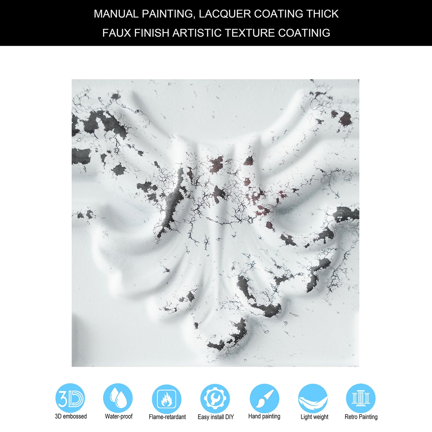 10tiles/lot 3D Ceiling Tiles for Modern Bedrooms, Kitchens, Cafés and Creative Interior Spaces PL15