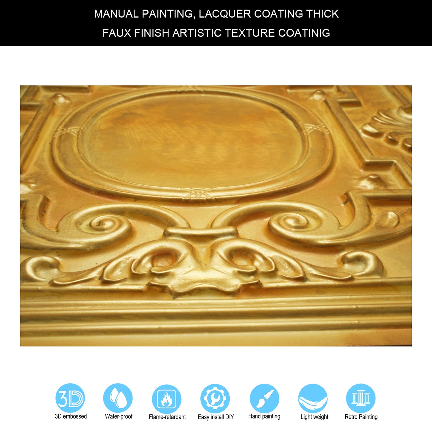 10tiles/lot Stylish Faux Tin Ceiling Tiles for Restaurants, Cafés, Hotels and Luxury Interiors PL15